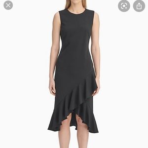 Calvin Klein A Symmetrical Ruffle Dress